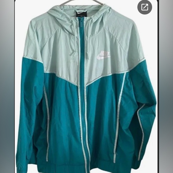 Nike Light Blue and Teal color block  Jacket - Picture 1 of 1